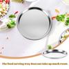 Stainless Steel Cold Skin Plate Circle Tray Dinner Fruit Pastry Platter Turkey Practical Cookie Dish Toddler Serving Snack