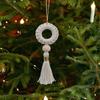 2pcs Handmade Christmas Tree Ornaments Cotton Rope Christmas Wreaths Pendant Creative   New Year