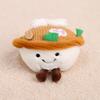 Plush Cartoon Ramen Bowl Toy with Ball Chain Stuffed Lamian Noodles Doll Keychain Pendant Bag Charm Backpack Hanging