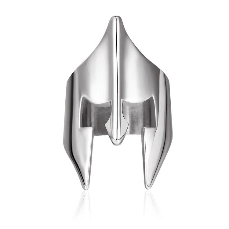 Drop Ship Size 7-16 Cool Fashion Helmet Armor Ring 316L  Stainless Steel Polishing Cool Fighter Biker Ring