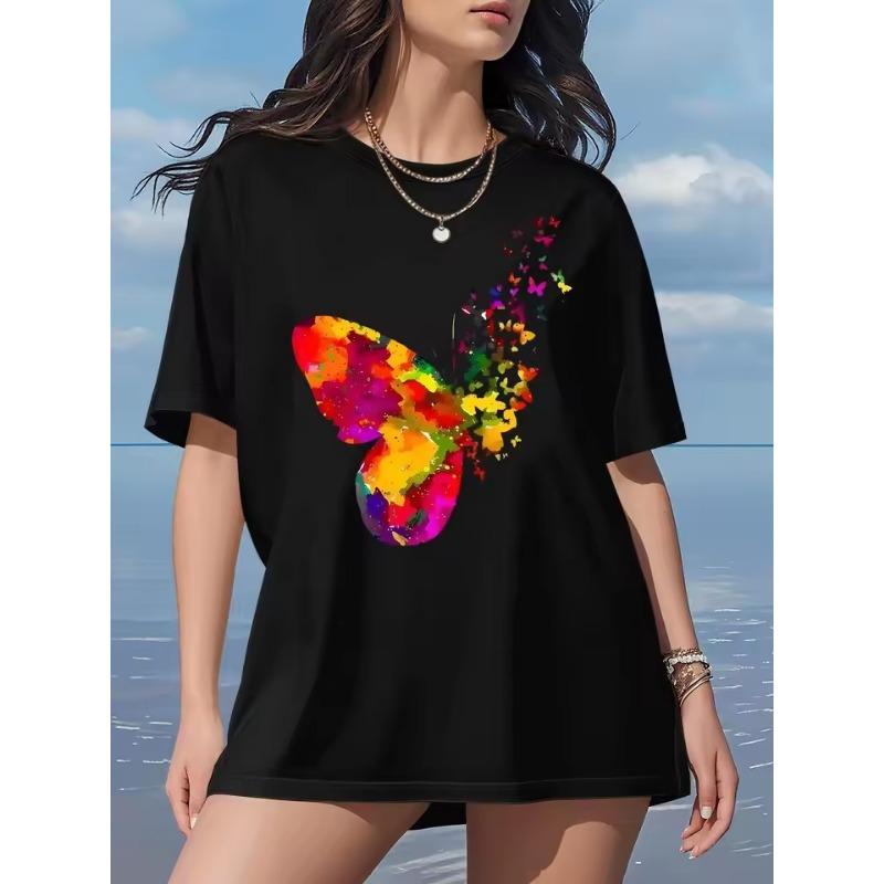 Dámské bílé tričko s krátkým rukávem plus size Rozkošné lízátko ve tvaru srdce 3D potisk Ležérní sladký styl na léto