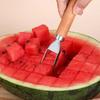 Wassermelonenschneider Slicer Edelstahl Wassermelonen Gabel Schneider 3 Stück Langlebiger Hacken Gadgets Küchenwerkzeuge Für Zuhause