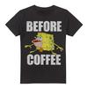 Spongebob Squarepants Voor Koffie Meme 100% Katoen T-shirt Heren T-shirts Top S-2XL, Zwart