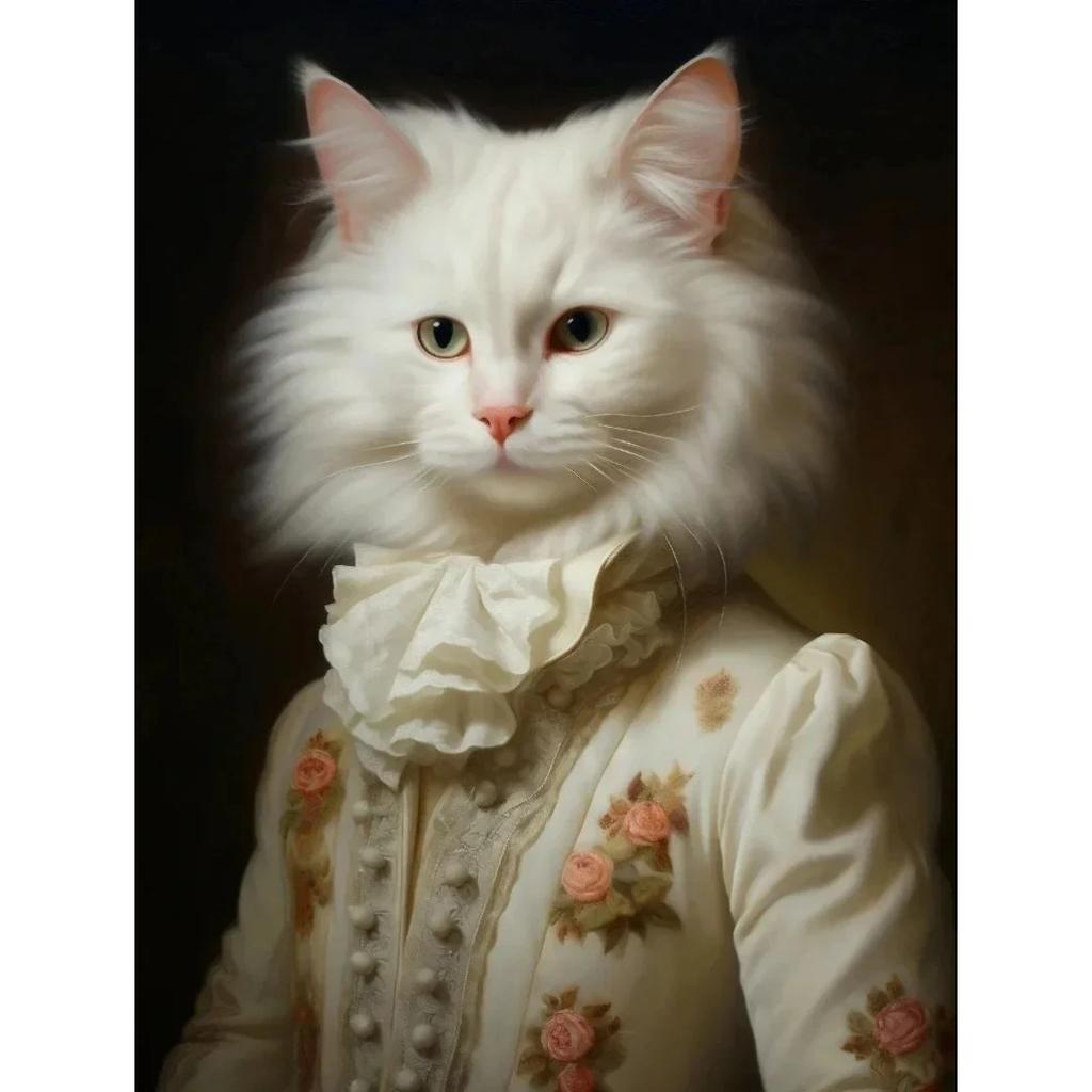 Vintage Palace Aristocrat Gorgeous Costume Animal Tiger Lion Deer Art Poster Canvas Paintings Wall Art Pictures Home Room Decor