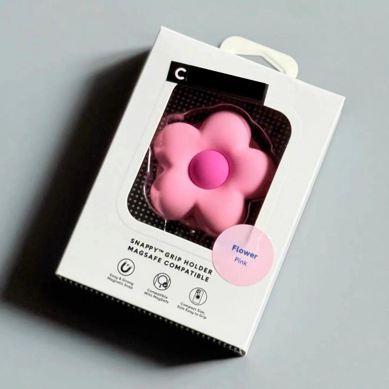 3D Flower MagSafe Magnetic Phone Holder with Telescopic Finger Ring