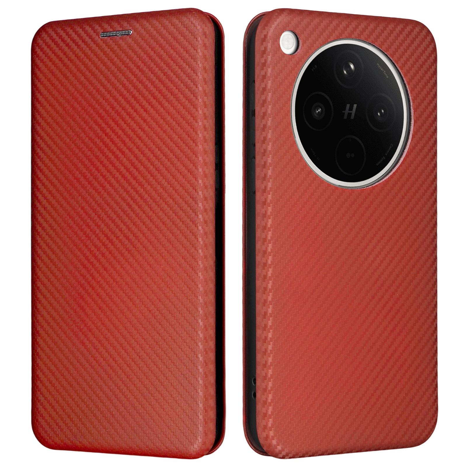 

For Oppo Find X8s+ 5G Case Carbon Fiber Texture Drop-Proof PU Leather Phone Cover D