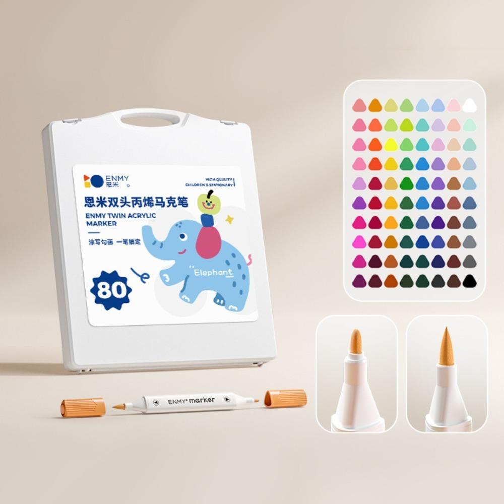 Hook Liner 24/36/48/60/80 Colors Art Marker Pens Child Painting Graffiti Pens DIY Crafts