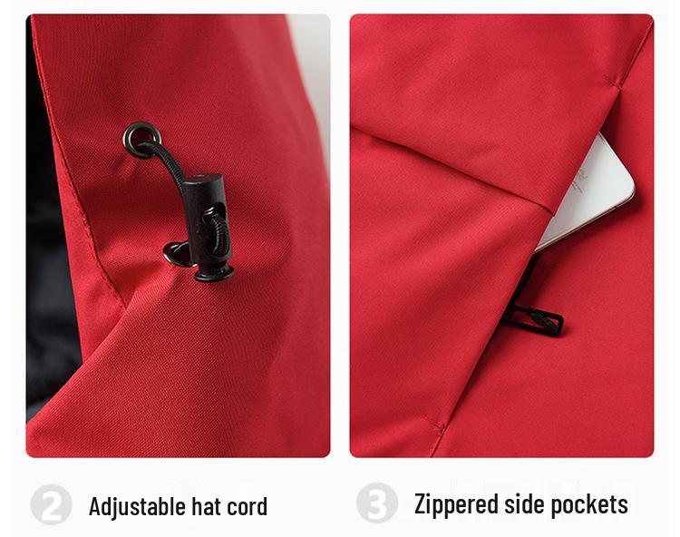 Men's Waterproof Windproof Ski Jacket: Thick Velvet Hooded, Plus Size for Autumn/Winter Mountaineering.