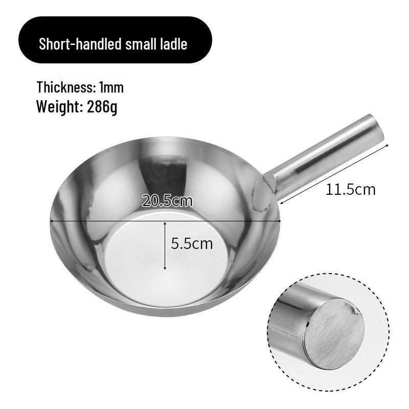 Stainless Steel Water Ladle Set for Cold Noodles & Dishes - Extra Thick Dipper