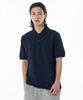 [Cooltandard] Relaxed Fit Pique Polo Shirt [Navy]