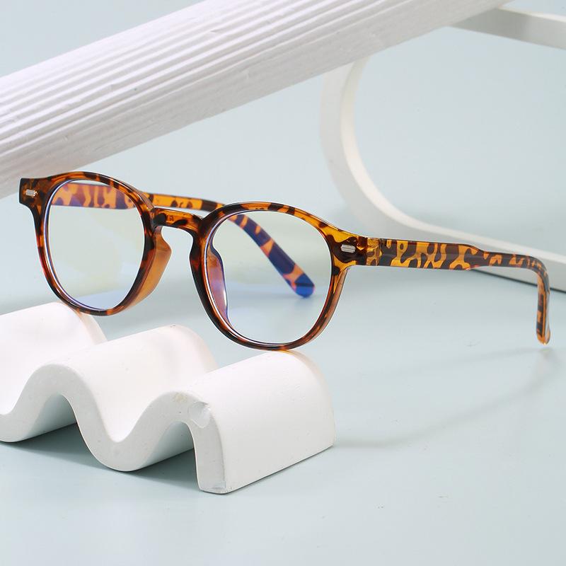 Flat glasses anti-blue Internet celebrity plain artifact high value large frame round face myopia glasses frame can match the degree