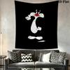Sylvester the Cat Wall Tapestry Aesthetic Wall Hanging Printed Fabric Blanket Decorative Tapestries for Bedroom Living Room Home Decor
