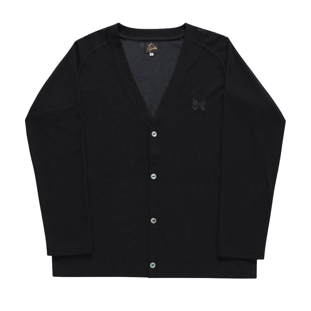 NeedleS B Black Poly MeSh V Neck Men S Cardigan Rw343 RW343 B-Black (S)