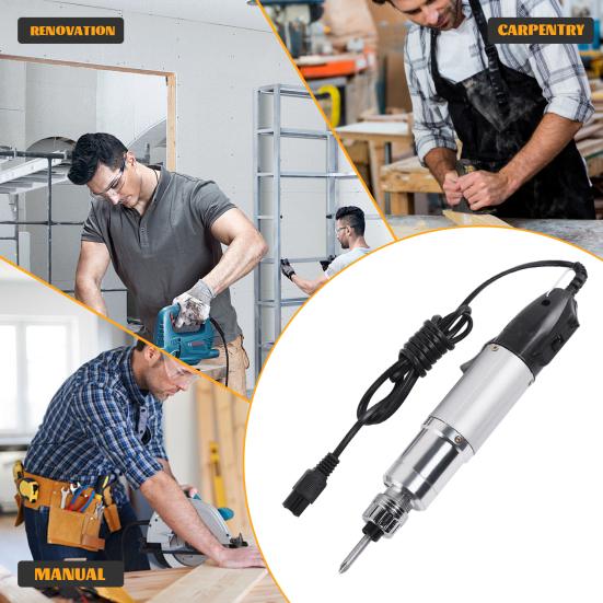 Elektrischer Schraubendreher 220V Schraubenzieher, Kabelgebundenes Elektrowerkzeug mit Hohem Drehmoment & Variablen Industriellen Geschwindigkeitsstufen für Heim-DIY-Möbel