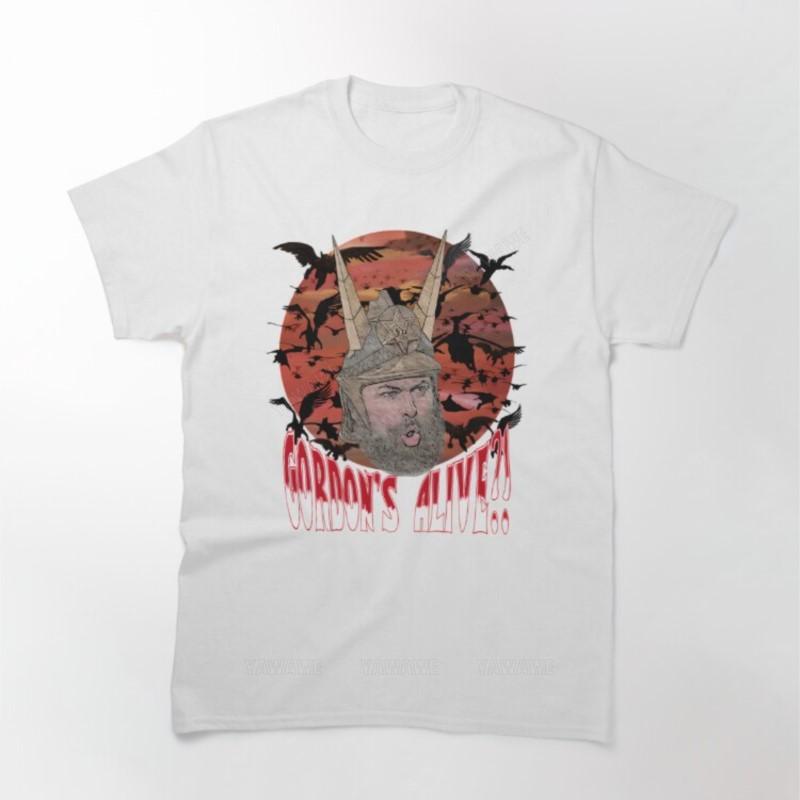 

Beach man tee shirt fashion print tees Vultan Gordons ALIVE Printed T Shirt teenager cotton tee shirt male summer top 4XL