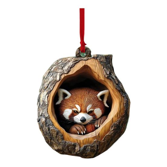 Christmas Animal Ornament Cartoon Forest Animal Hanging Decoration 2D Flat Acrylic Pendant