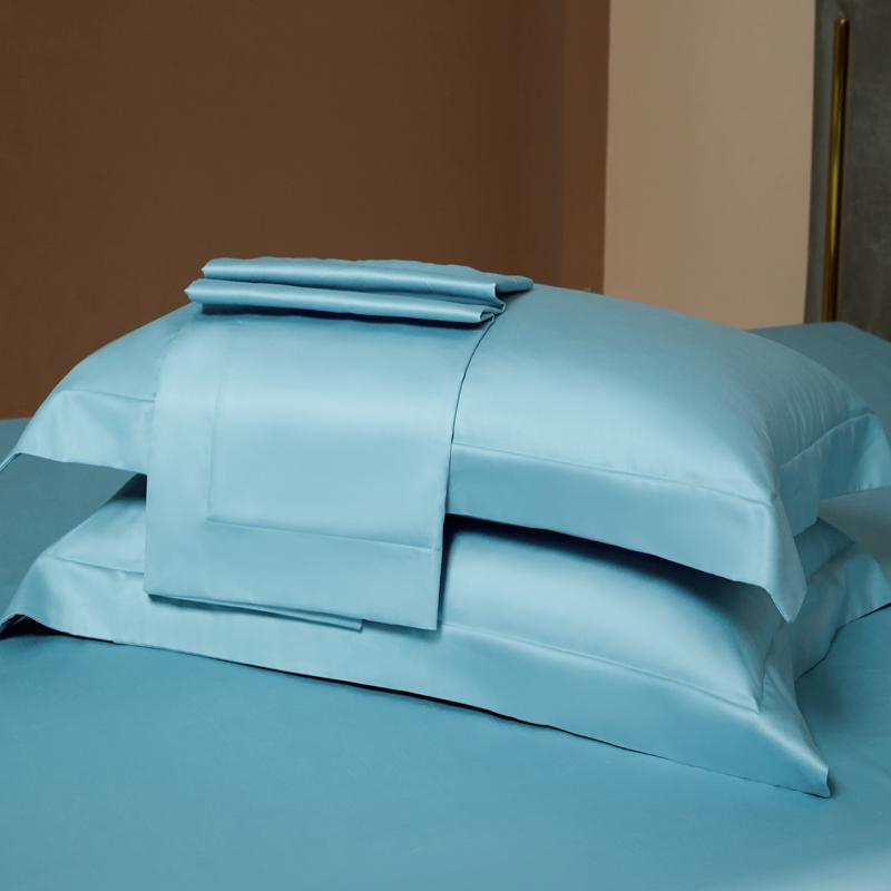 Premium Long-Staple Cotton Pillowcase Set - 100% Pure Cotton, Solid Color, 48x74cm (2-Pack)