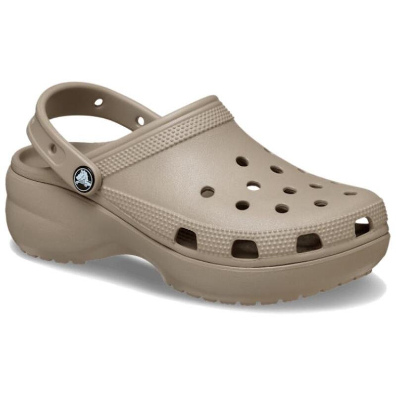Crocs Classic Platform Clog Classic Platform Clog Comfortable and versatile Hole Shoes Women's Taupe