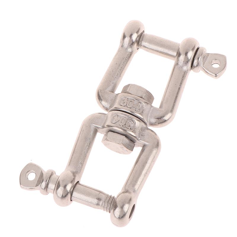 1Pc Swing Sand Bag Yoga Hammock 304 Stainless Steel Double Ended Swivel Hook Ring Connector For Hanging Chair