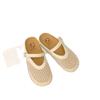 Hollow woven bag head half slippers women's summer wear 2025 new flat-bottomed breathable one-pedal hole shoes sandals