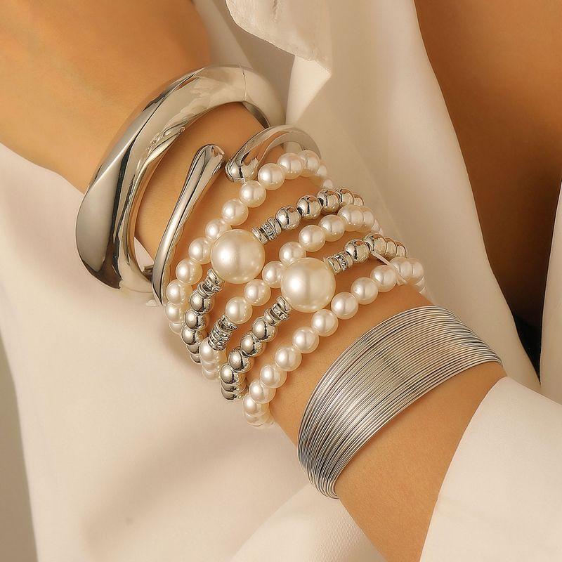 European and American Cross-Border Personalized Geometric Metal Glossy Spring Open Choker Bracelet for Women Punk Simple Necklace Choker