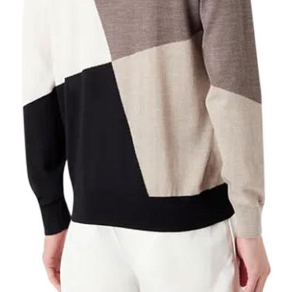 EMPORIO ARMANI Sweaters Men's Brown Crew Neck Moderate Other 3R1MXE1-MEQZ1-F409