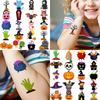 54pcs Temporary Tattoo Pumpkin Waterproof Long-lasting Body Stickers Witch Bat Temporary Tattoo Stickers Ghost For Boys