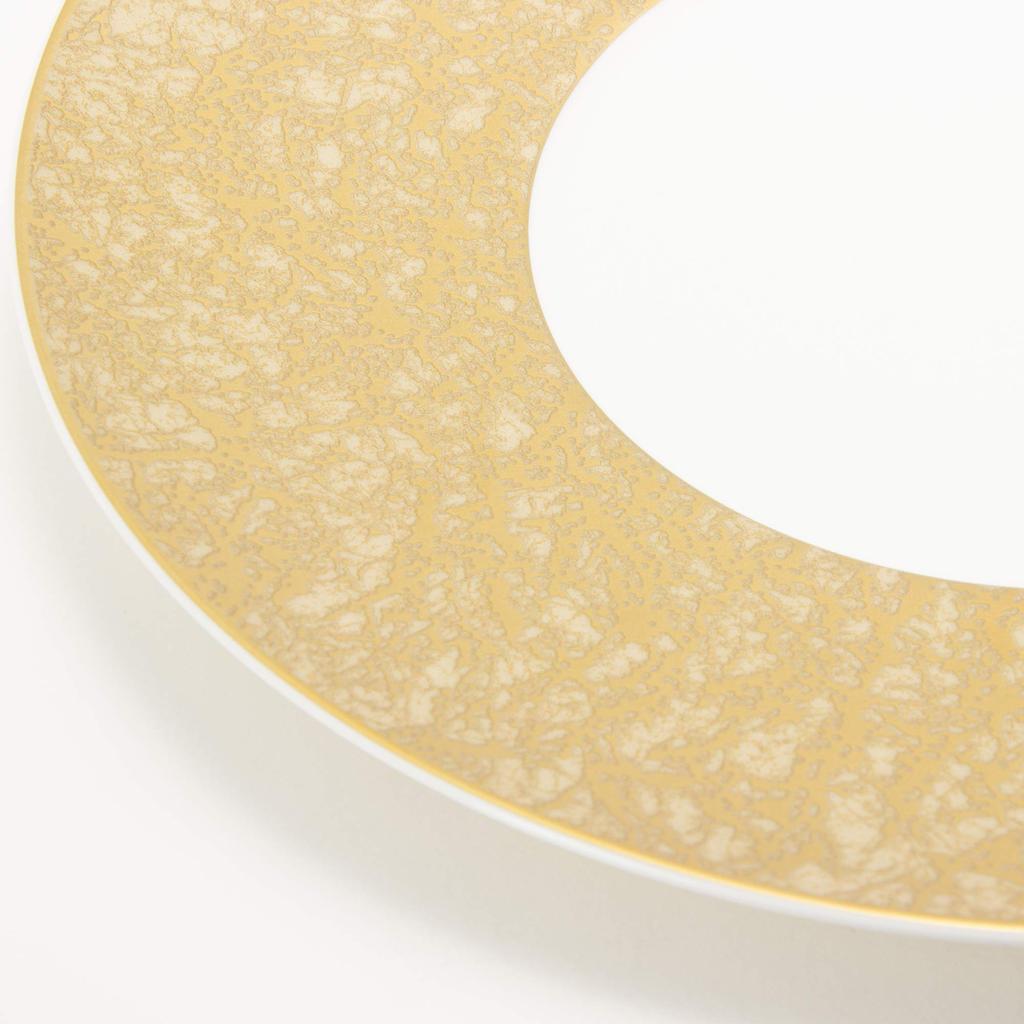 NARUMI Washi Gold Stilvoll und Elegant Flach Hergestellt in (Gold) Teller, 24cm, Mit Rand, Teller, Japan, 51357-5665