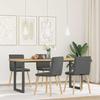 VidaXL Dining Chairs Set of 4 Dark Grey Fabric, Chair, Living Room Chair, Accent Chair, Kitchen Chair, Seat of 3315356