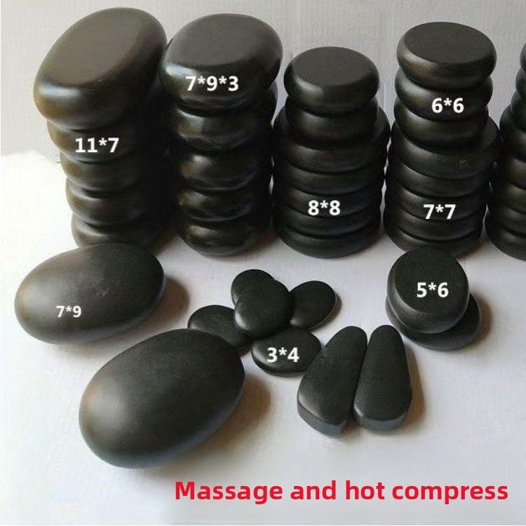 7x11cm 9x7cm 8x8cm Hot Stone Massage lava Stones Natural Energy Massage Spa Stones Set Rock Basalt Wholesale Body Health Care