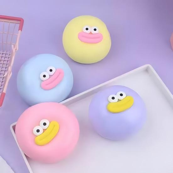 Kreslená hračka na mačkání baozi, pomalu se vracející, na uvolnění stresu, těstová kulička, fidget hračka, na úlevu od úzkosti, stresový míček, knedlíček, mačkací senzorická hračka