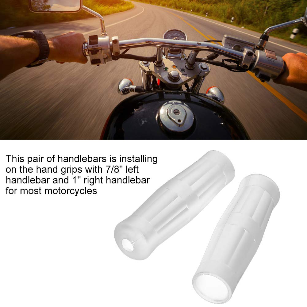 1"-7/8" Motorcycle Handlebar Grips Handlebars Non-Slip Rubber Vintage Cola Bottle Design 1 Pair (Left