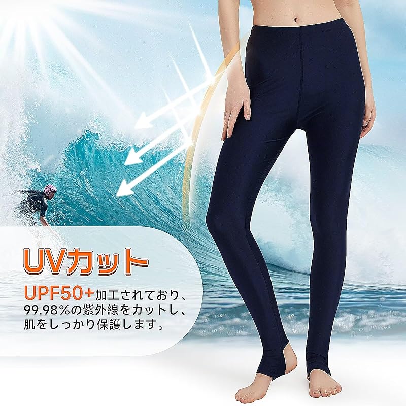 [Sillictor] rash guard ladies leggings Torenka swimsuit spats long pants amphibious swimwear compression tights sports swim Lash trading card [UV