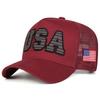 Unisex Usa Letter Embroidery Baseball Net Caps Spring And Summer Outdoor Adjustable Casual Hats Sunscreen Hat Sports Caps