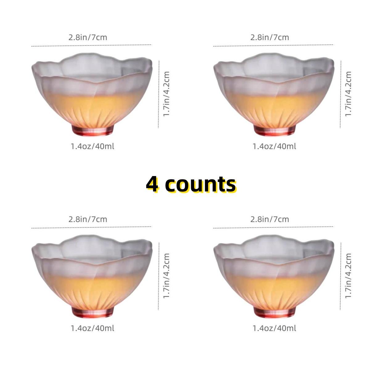 

4 шт., японская чайная чашка с розовой глазурью и рисунком сакуры, розовая глазурованная леди, бытовая чайная чашка с цветком, чайная чашка, чашка с лепестками 51-100ml