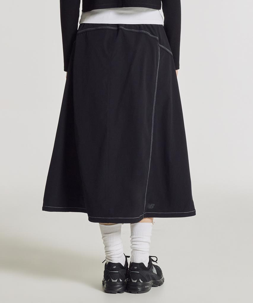 Nyuballanseu Nbnwg3W612 / Women Frozen Woven Stretch Long Skirt (Black)