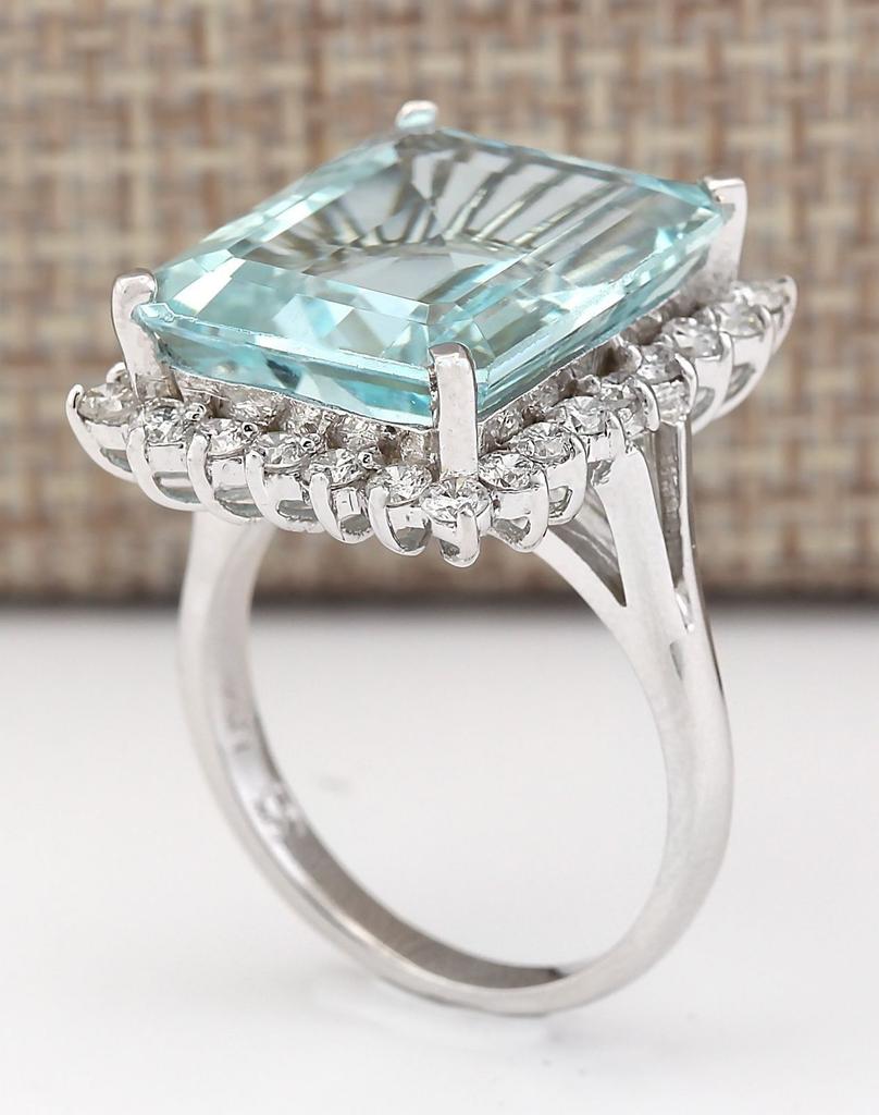 Ring Inlaid With Lake Blue Zircon Ring Jewelry Copper Jewelry