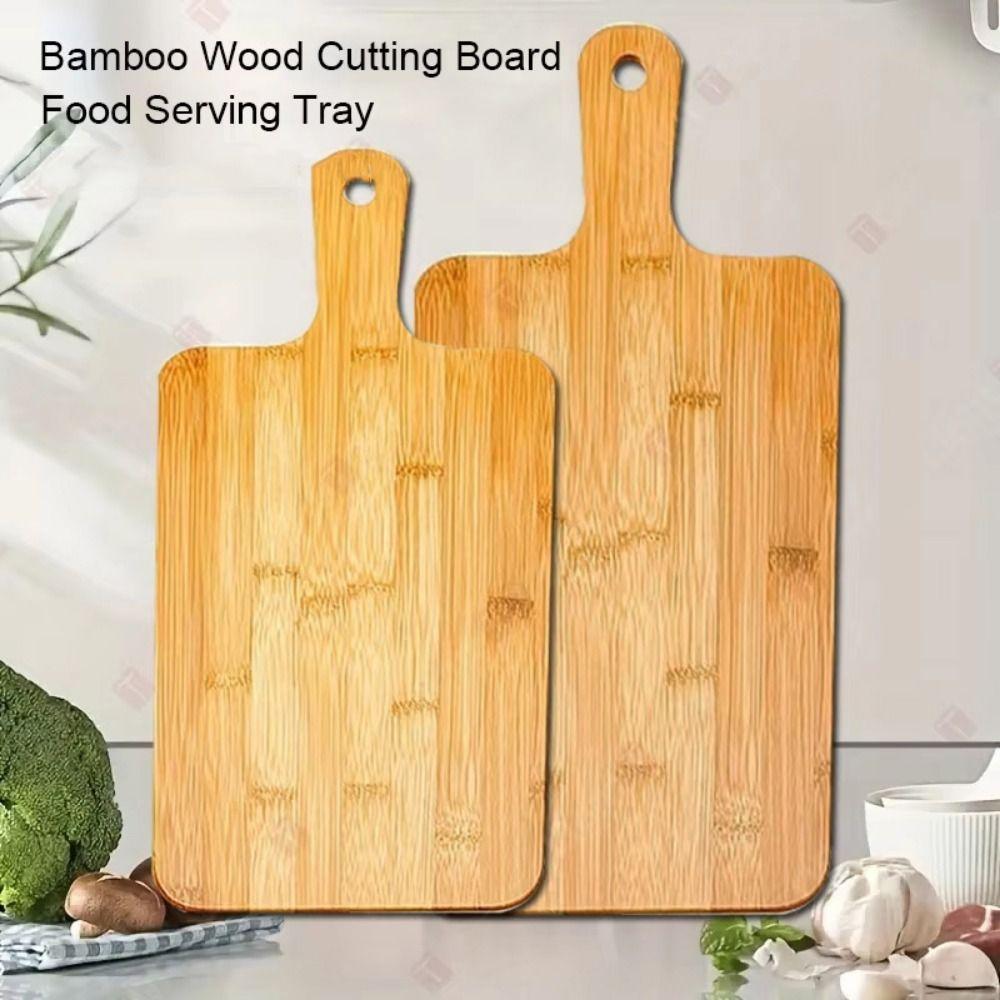 Nonstick Pizza Making Tray Hanging Hole Wooden Pizza Paddle Bamboo Cutting Board  Kitchen