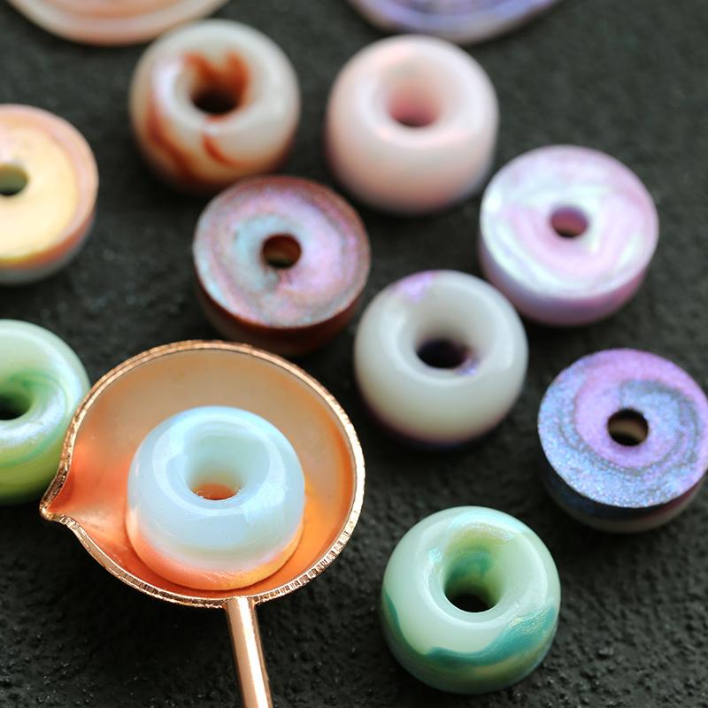 Pearlescent Mixed-Color Sealing Wax Beads Set Breakable Creative Shaped Chocolate Wax for DIY Crafts and Journaling