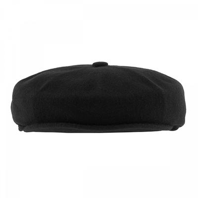 Kangol K3164ht Black Hawker Wool Newsboy Cap Octagonal Hat