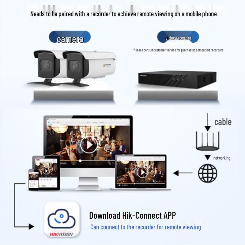 Hikvision 8MP 4K Full-Color Outdoor Surveillance Camera CN plug (adapter included)