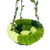 Hanging Parrot Nest Birdcage Plush Birds Bed with Leaves Hook Indoor Green Breeding Nest