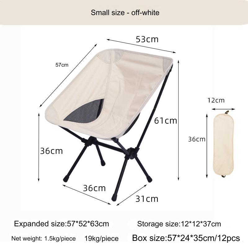 Foldable Camping Chairs Set Lightweight Folding Chair Ultralight  Backpacking Moon Chairs for Garden Picnic Beach Fishing