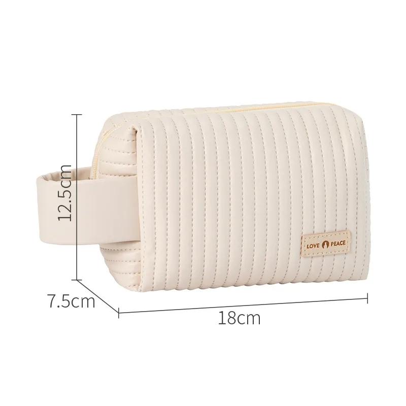 Lady Cosmetic Bag Women PU Makeup Bag Waterproof Toiletry Travel Wash Pouch Beauty Case Portable Storage Bag Organizer Gifts
