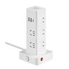 Multi Functional Vertical Tower Shaped Socket USB Charging Office Multi Hole Socket Household LED Desk Lamp Plug Board