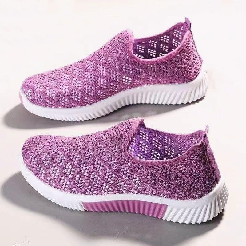 New fly-woven shoes in summer, running shoes, breathable soft-soled casual sports shoes