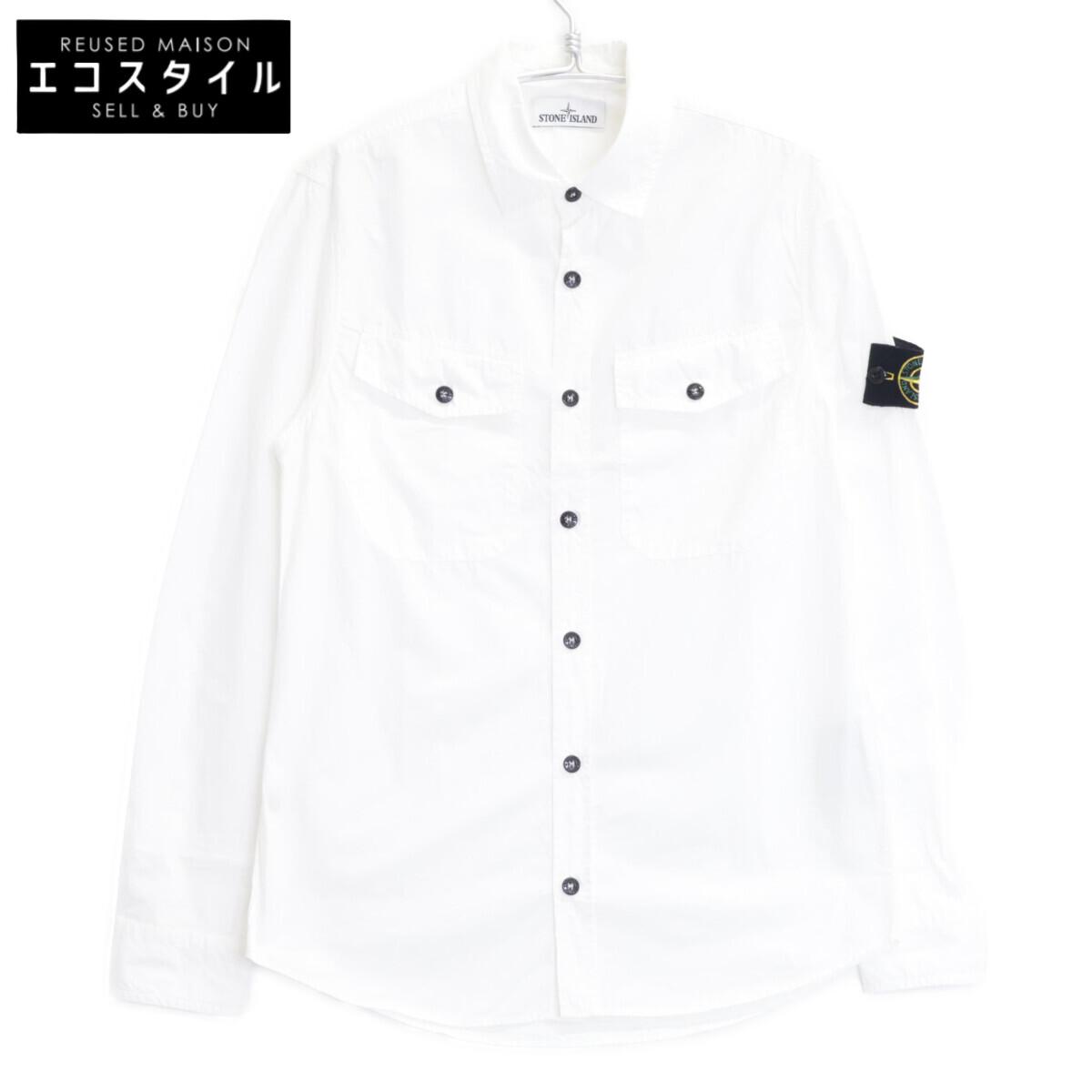 

STONE ISLAND 651511601 Топы-рубашки с вышивкой в одной точке M белый Б/у