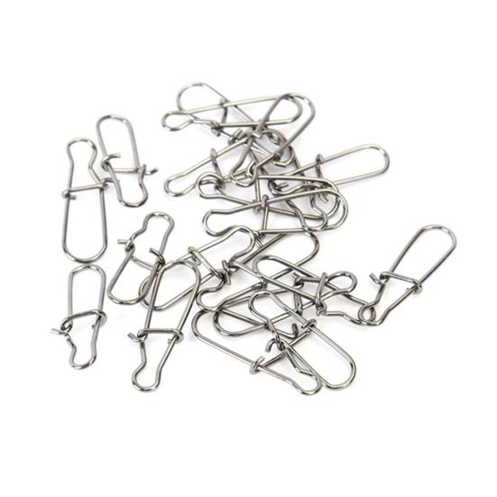 MUQZI Sports Accessory 100Pcs Stainless Steel Snap Hooks Fishing Barrel Swivel Safety Lure Connector