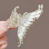 Elegant Chinese Rose & Lily Hair Claw Clip - Vintage Style for Women