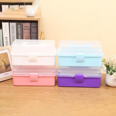 Velkokapacitní úložný box 2/3 vrstvy Krabička na nail art Nový organizér na make-up a sponky do vlasů Úložiště
